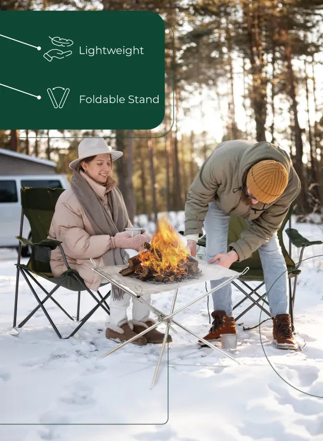 Green Lion Portable Bonfire Stainless Steel Stand – image 19