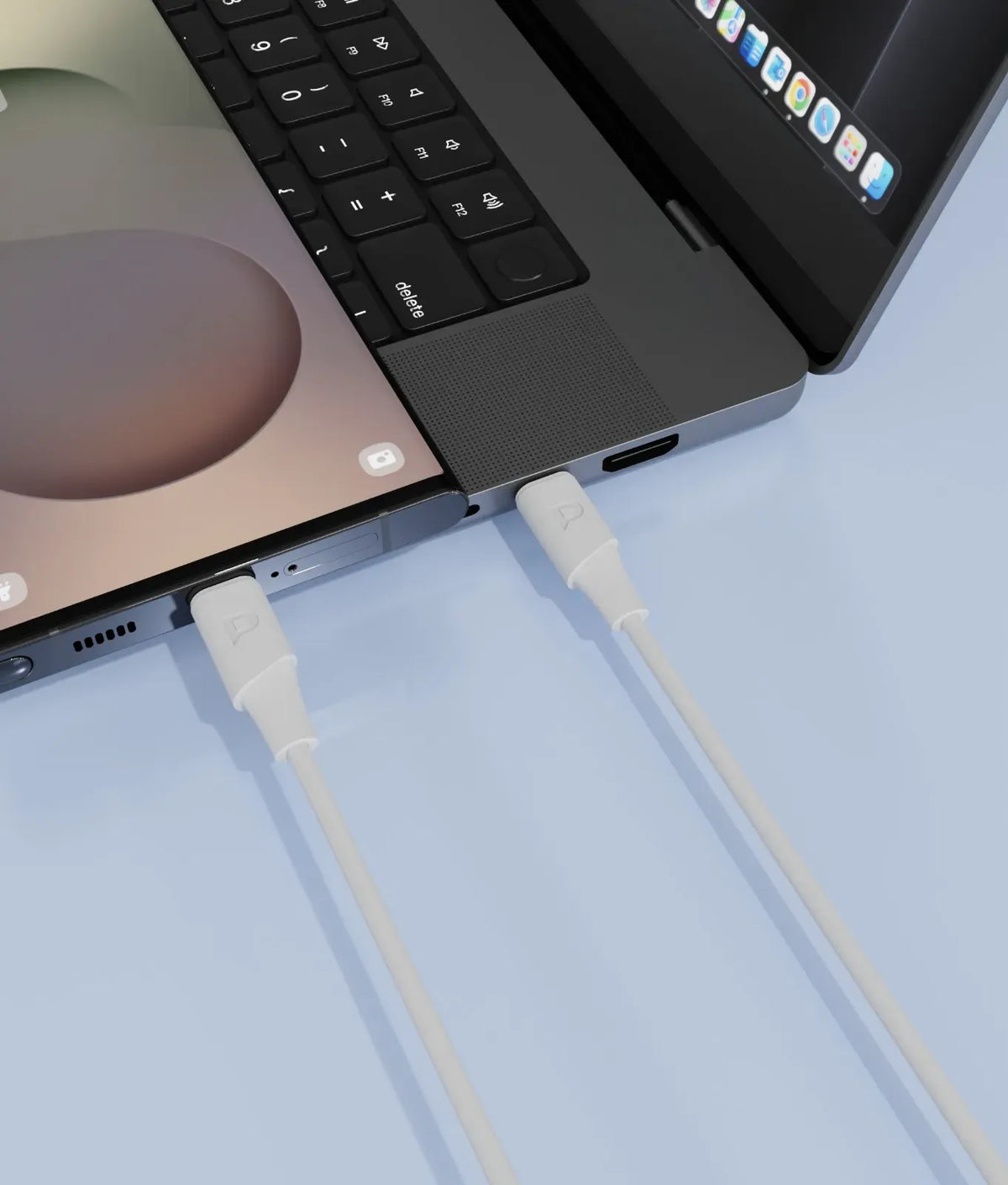 Powerology Power Sync Flex USB-C TOUSB-C 1.2 MCable PD 60 W - White – image 3