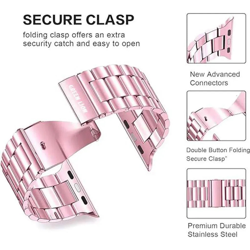 Green Lion Link Stainless Steel Strap Fori Watch - RoseGold – image 5