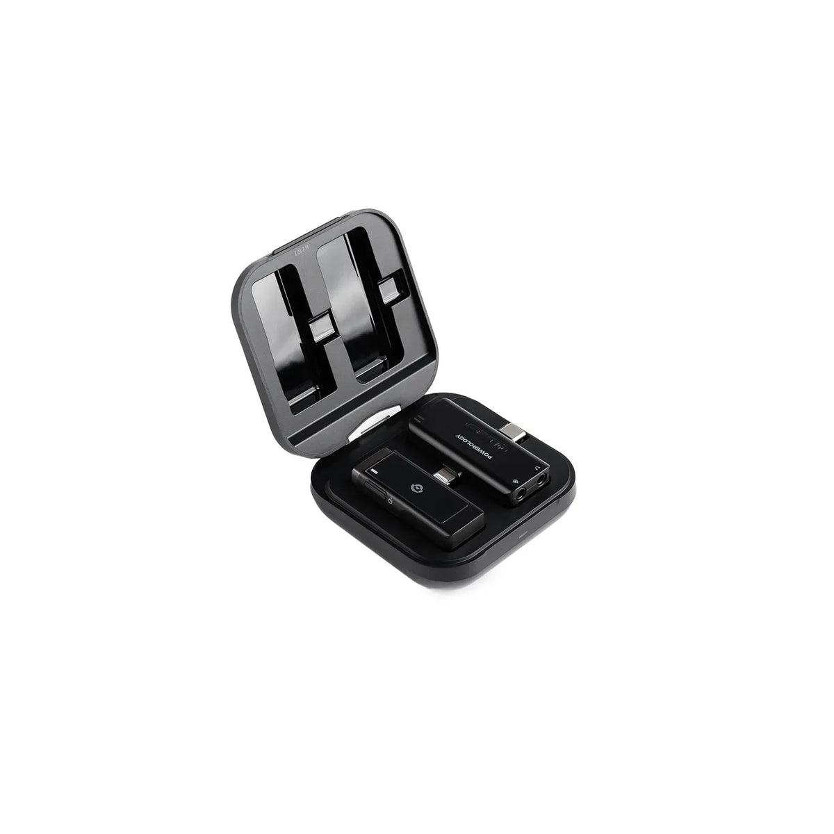 Powerology Mfi Dual Connector Wireless Lavalier Microphone X1 Mic 1000mAh Black – image 3