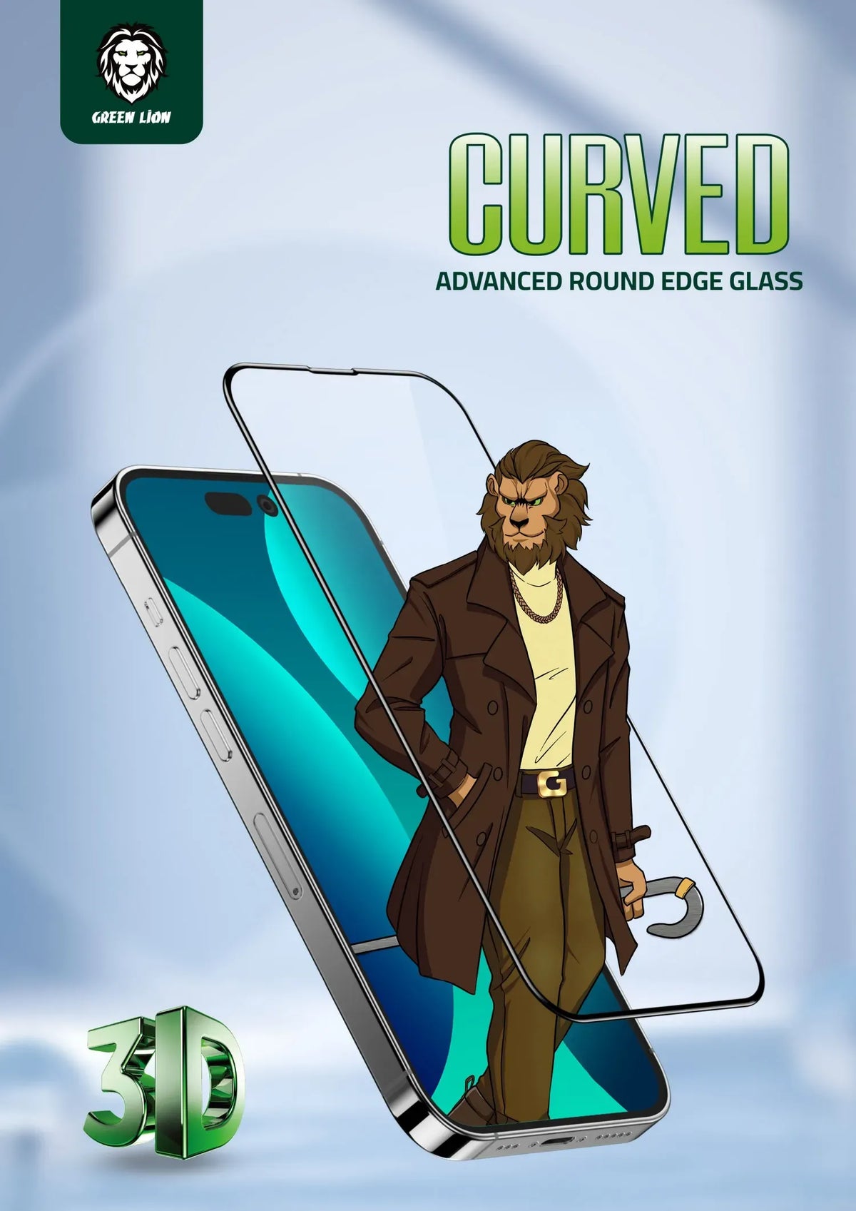 Green Lion 3 DCurved Pro Advanced Round Edge Glass - BlackEdge/ Clear – image 7