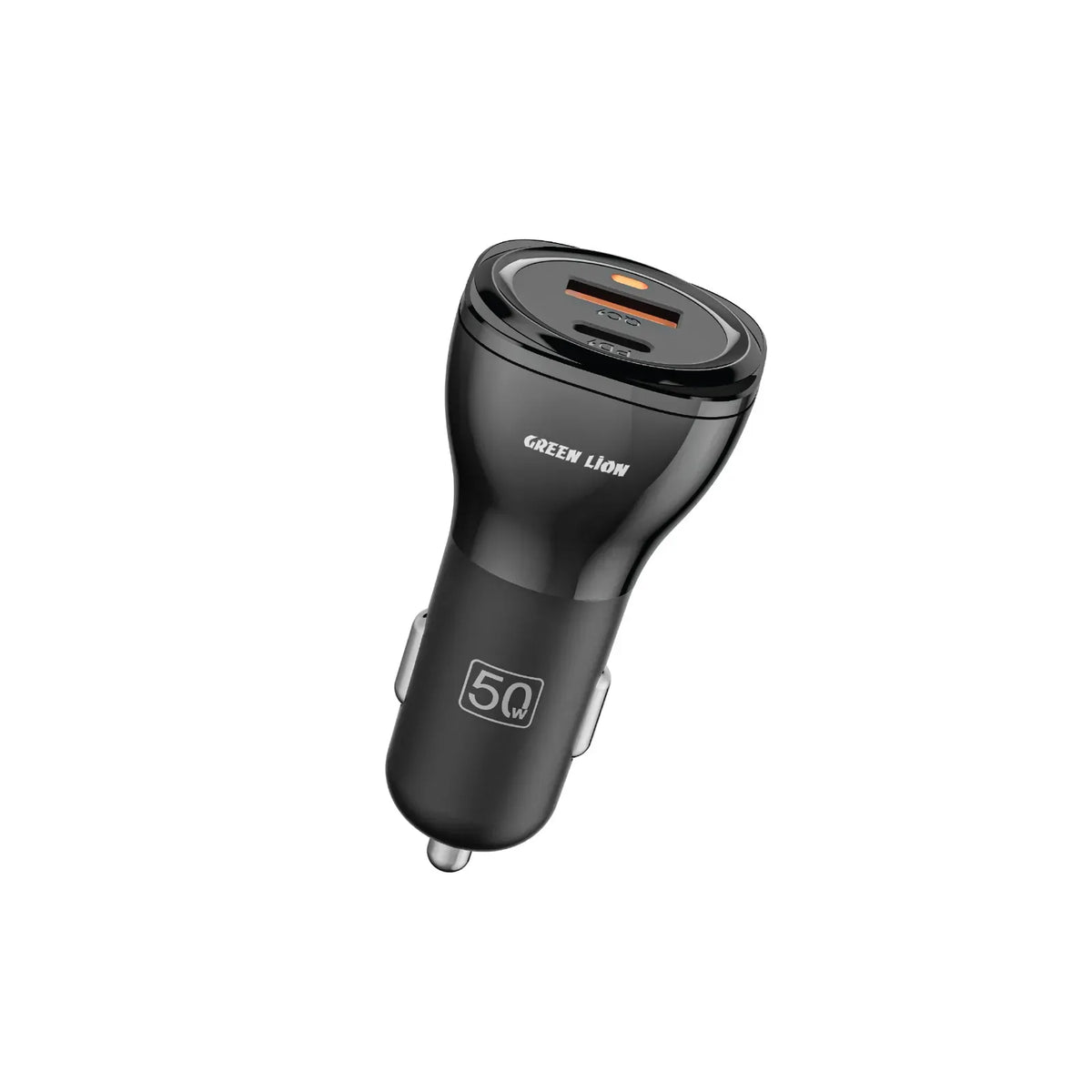 Green Lion Dual Port Car Charger 50 W(PD 30 W+QC 20 W)With USB-Cto USB-C Cable 1 M - Black – image 2