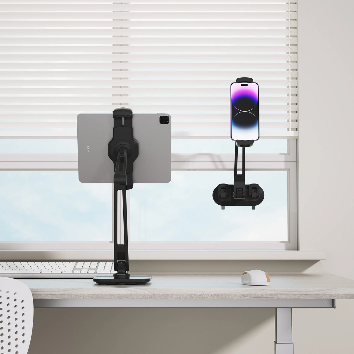 Powerology Adjustable Long Arm 360deg Rotatable Suction Phone Holder Black – image 8