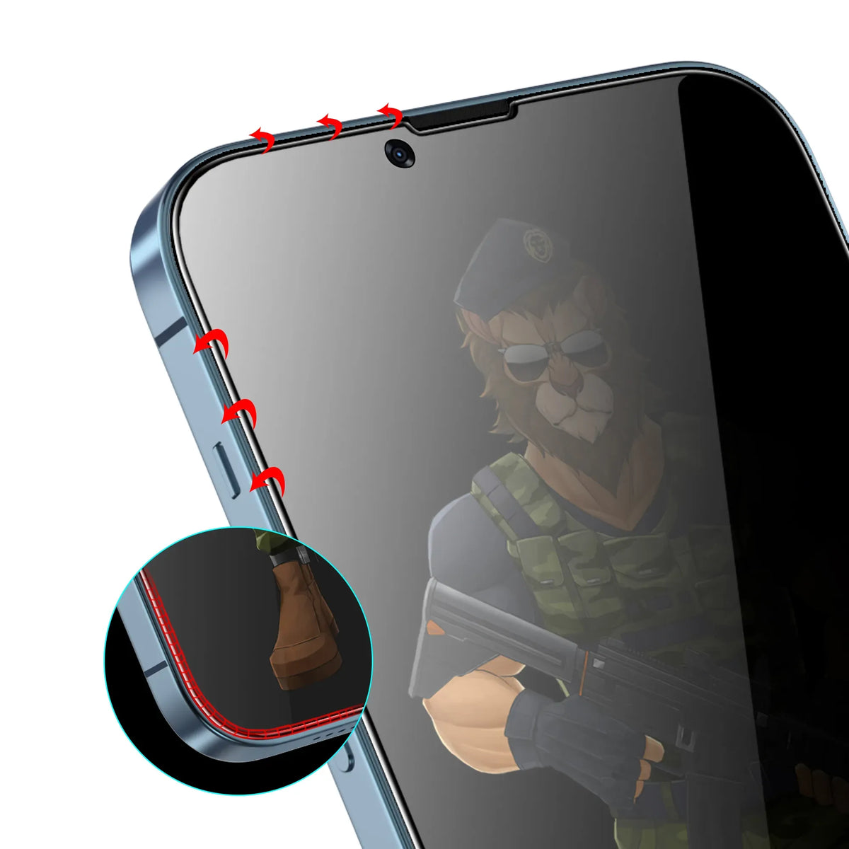 Green Lion Diego Pet Privacy Screen Protector - Black Edge/Privacy – image 3