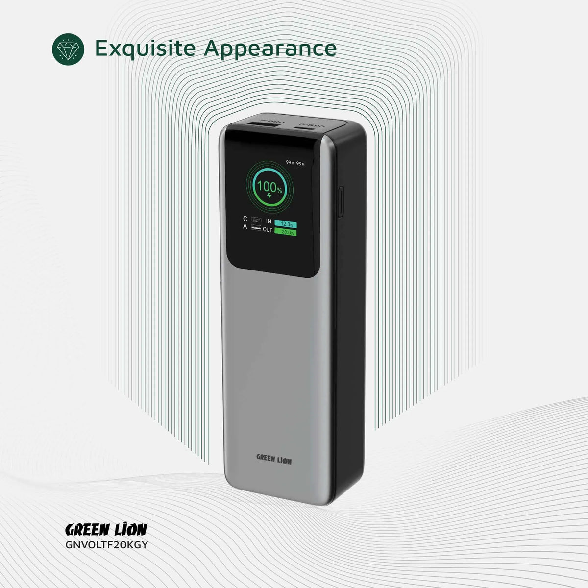 Green Lion Voltura 20000mAh Power Bank Pd100w Grey – image 14