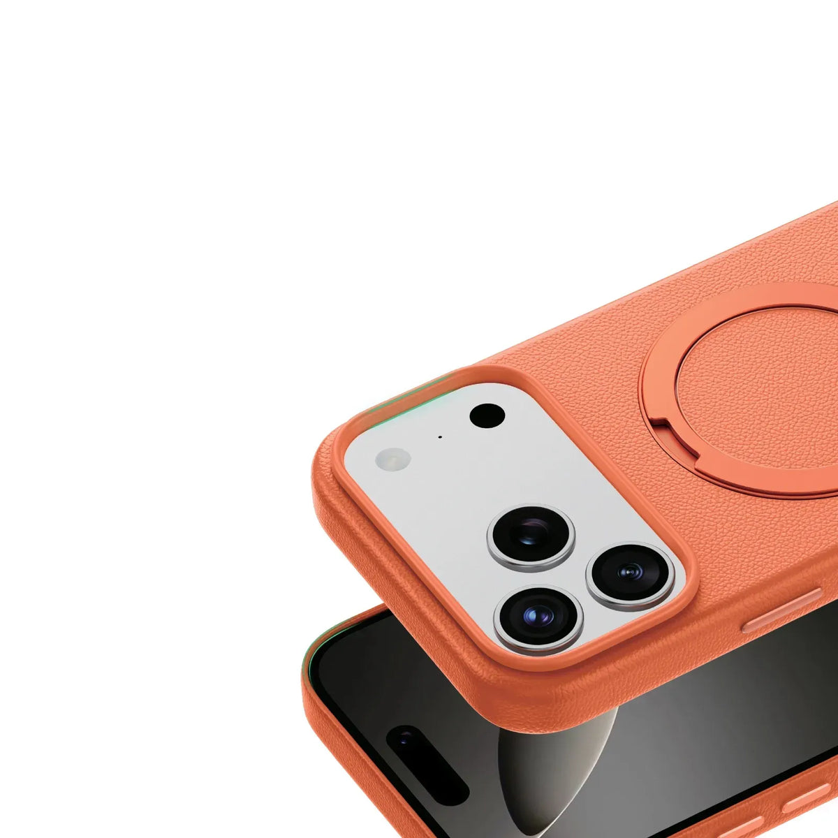 Green Lion Minster Leather MagSafe With Foldable Stand Design - Orange – image 3