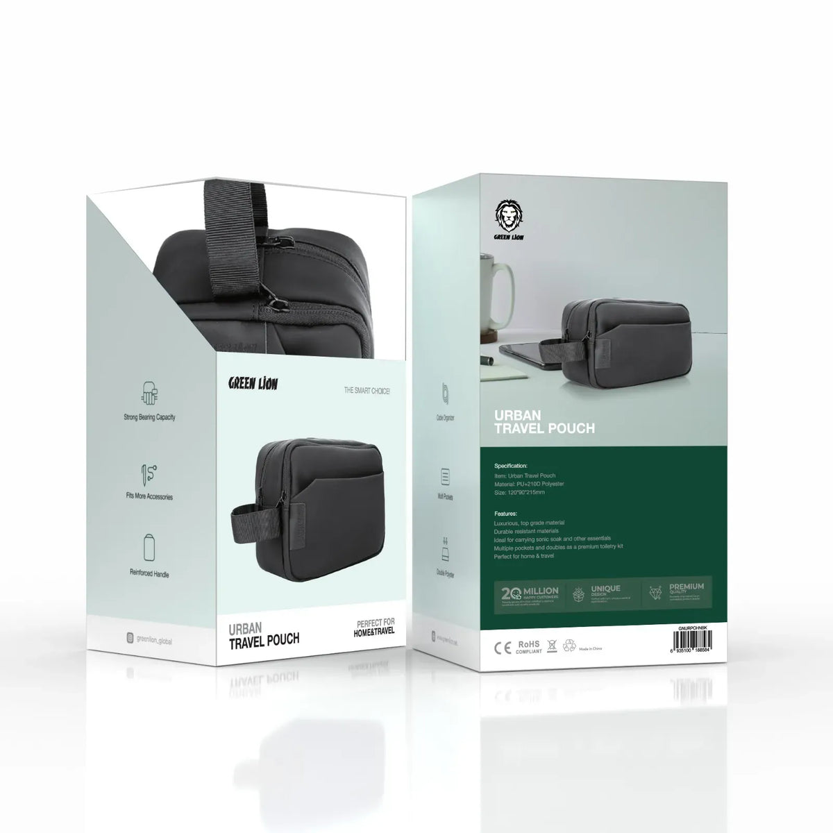 Green Lion Urban Travel Pouch - Black – image 2