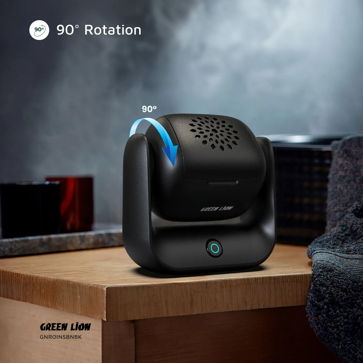Green Lion Rotatable Incense Burner Black – image 9