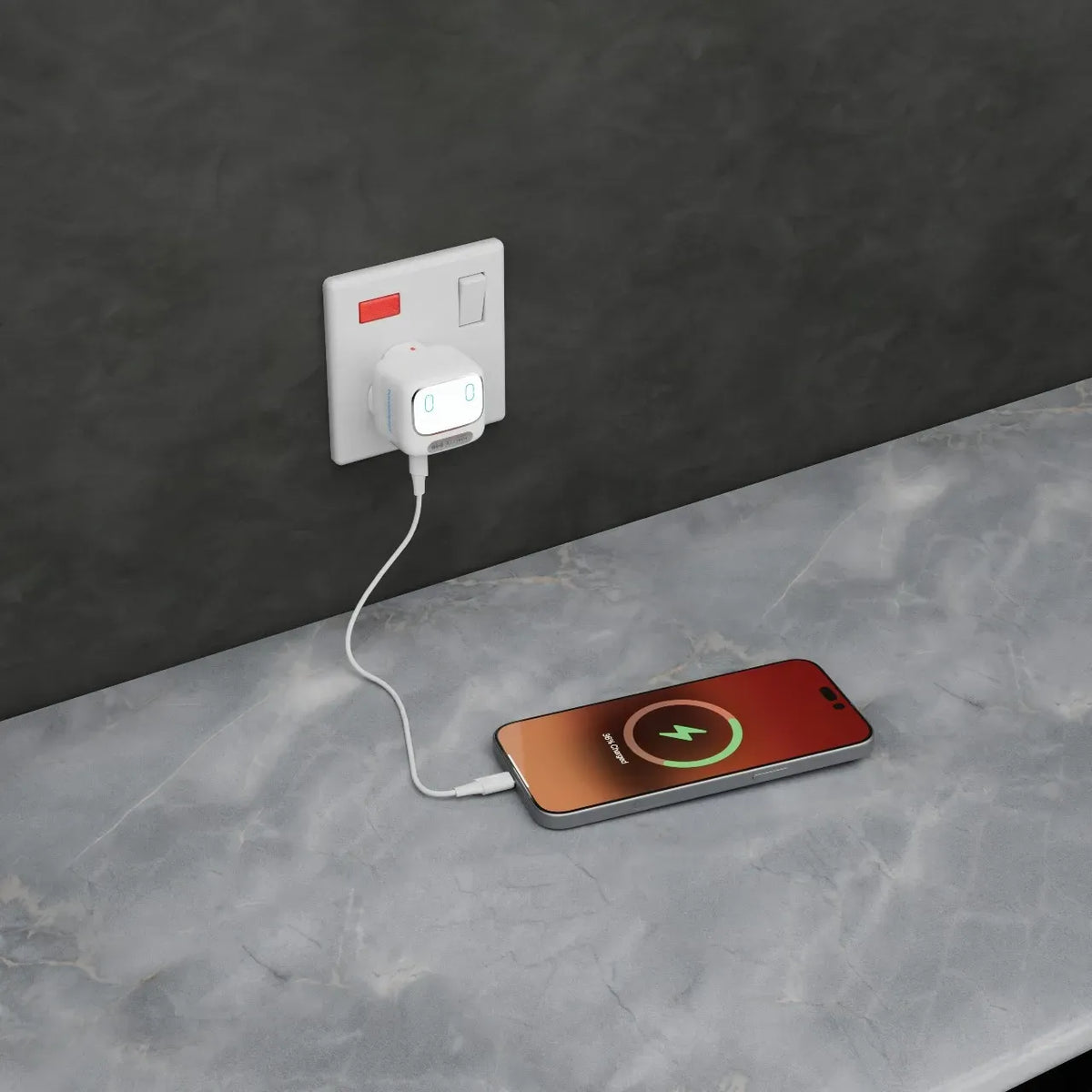 Powerology Lumix Gan Ai Power Charger White – image 3