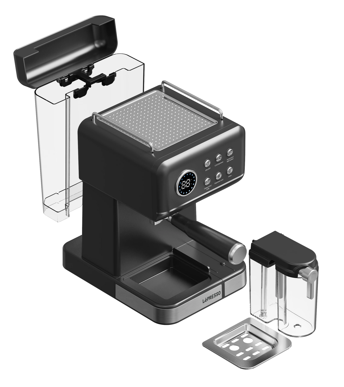 LePresso Marzette Coffee Maker with Milk Tank Black – image 4