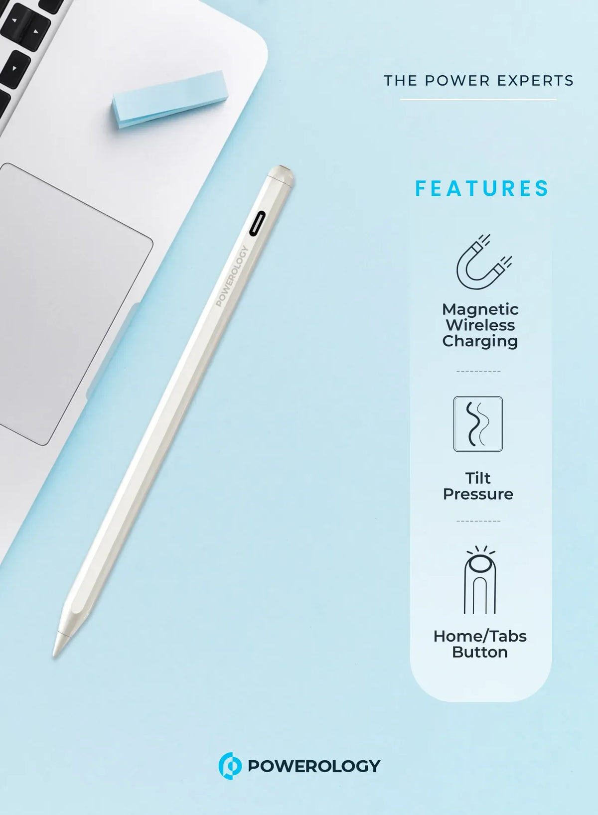 Powerology Pencil Pro(2018-2022 i Pad Models) - White – image 4