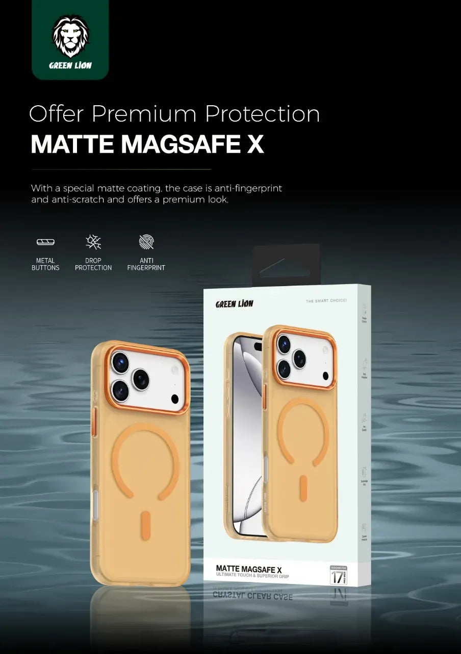 Green Lion Matte Mag Safe X Case - Orange Titanium – image 4
