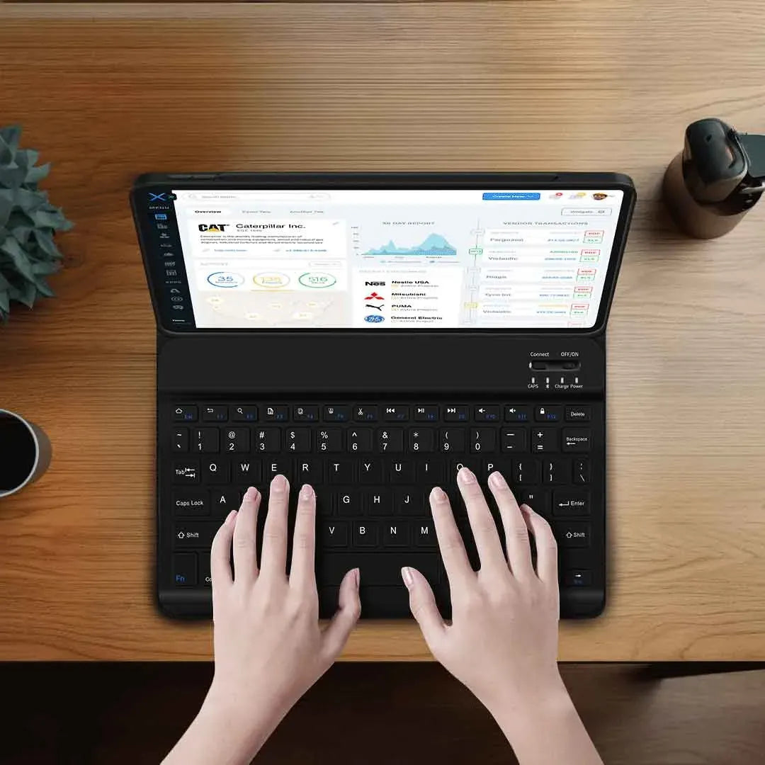 Green Lion Premium Leather Casewith Wireless Keyboard (English/Arabic) - Black – image 6
