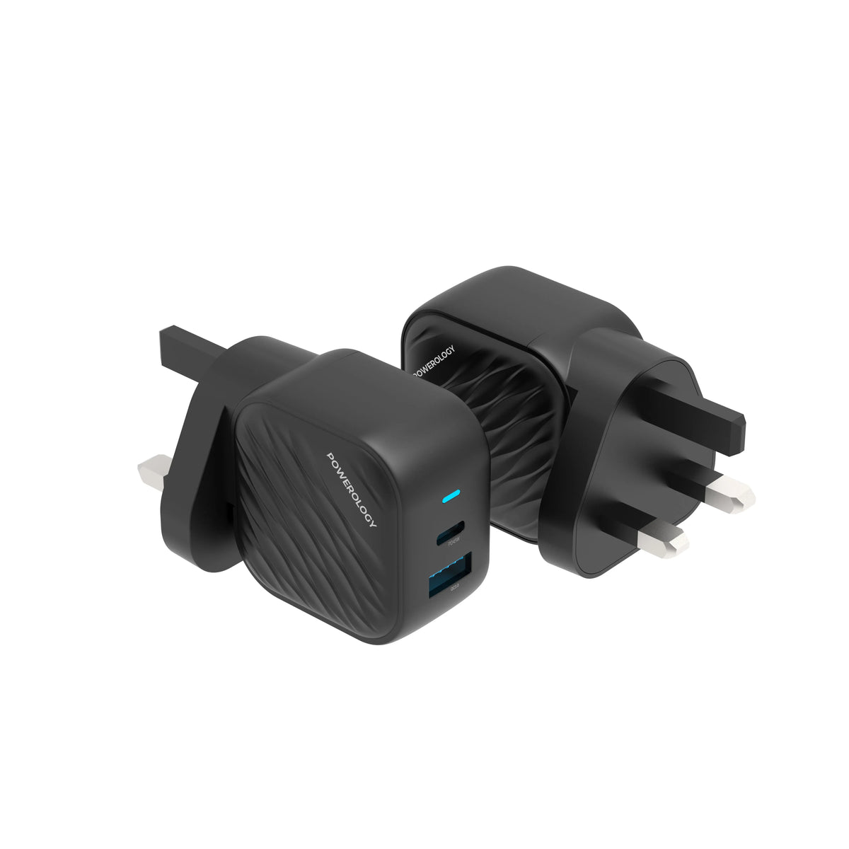 Powerology Gan Dual Port Wall Charger Black – image 4