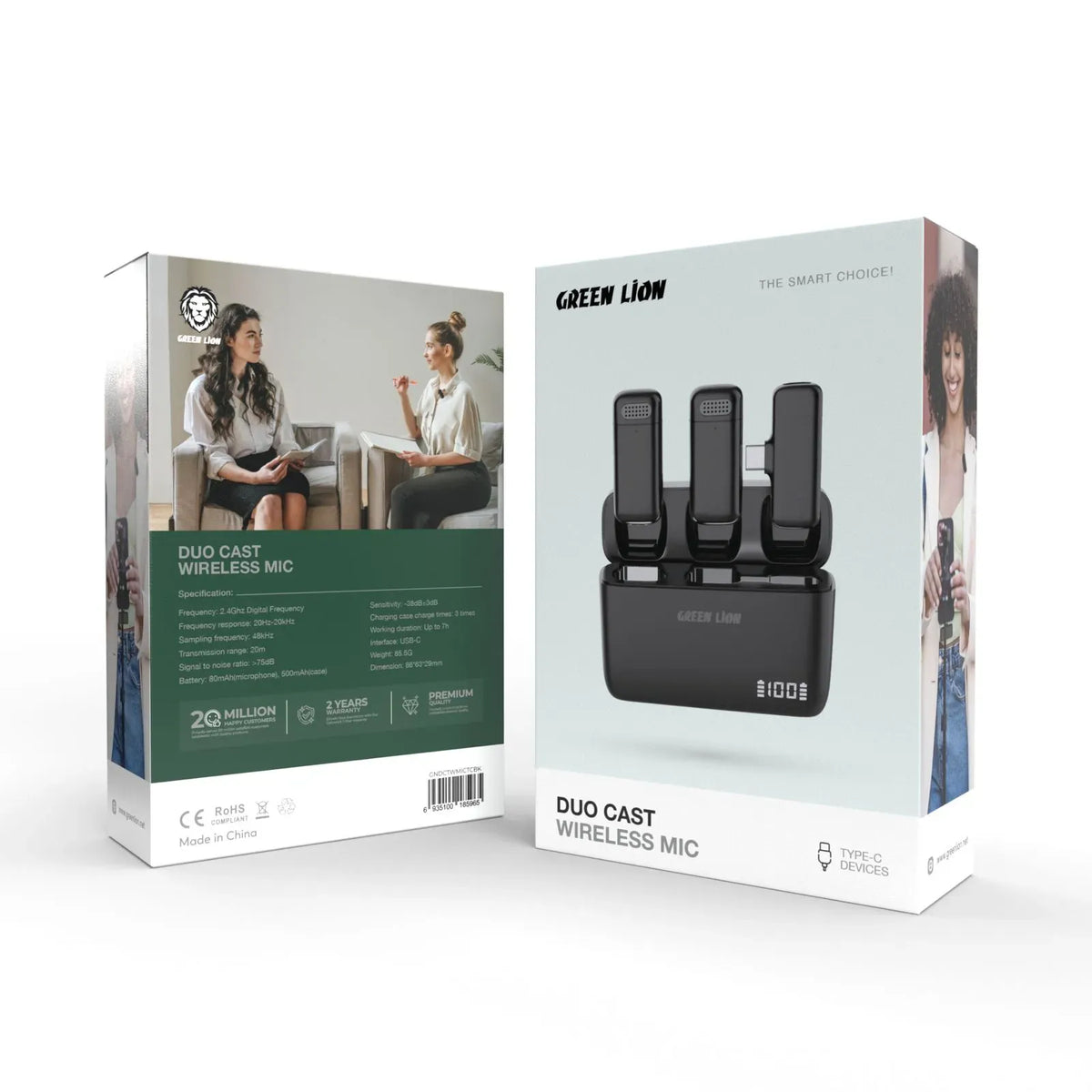 Green Lion Duo Cast Wireless Mic Type-C - Black – image 2