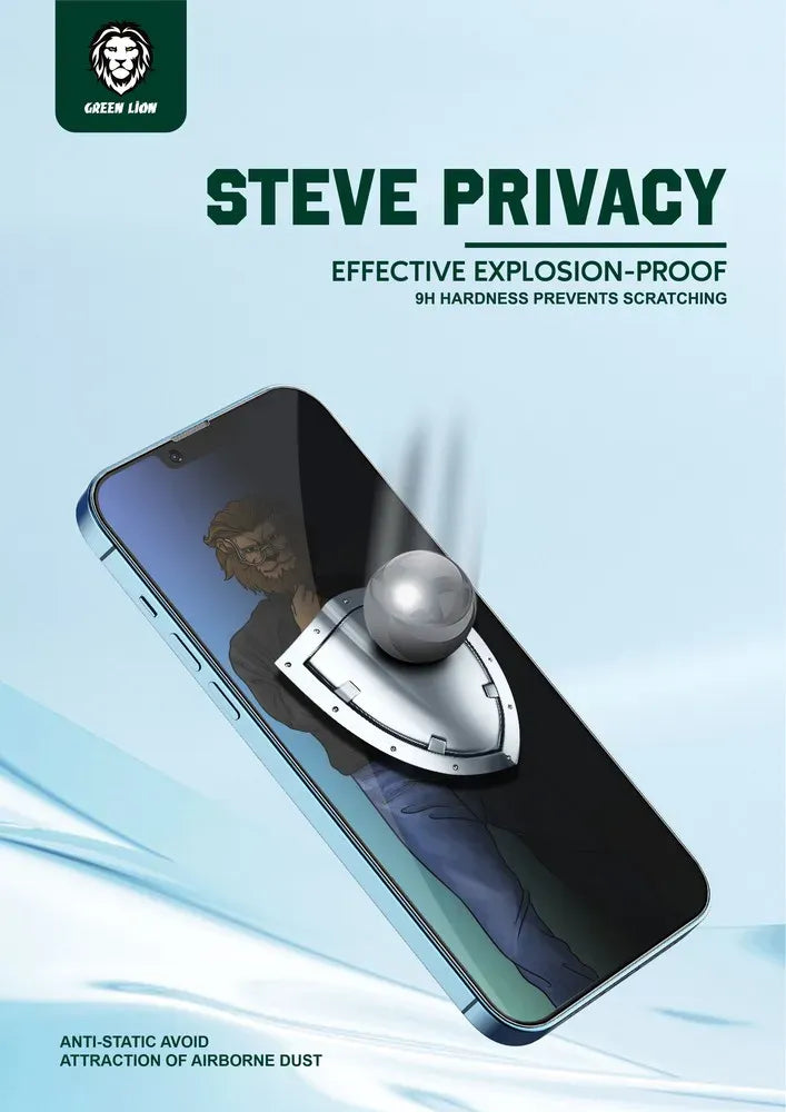 Green Lion 9h Steve Privacy Full Glass Screen Protector Iphone 11 Pro Max – image 10