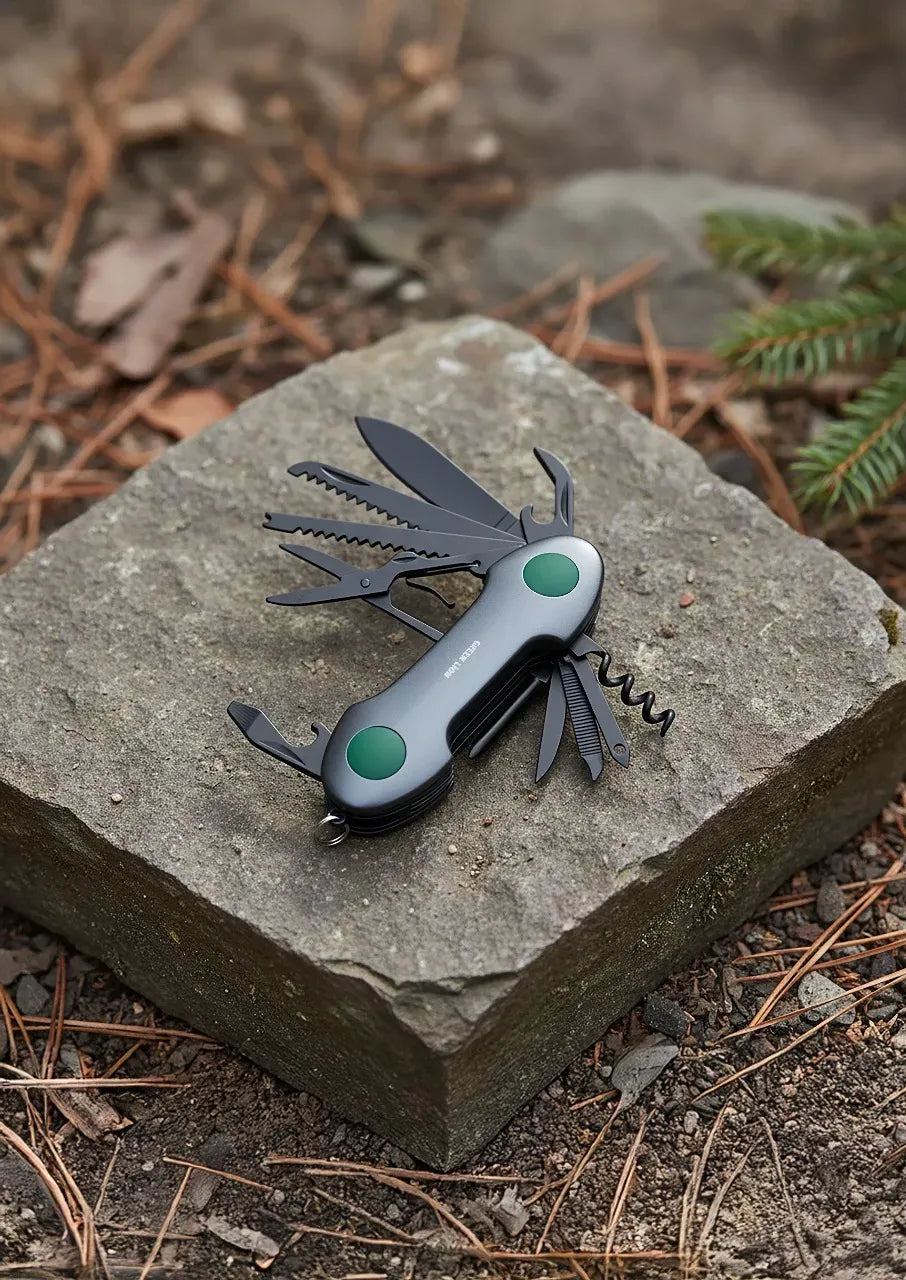 Green Lion 14 in 1 Multi Tool Key Chain Knife Black – image 2