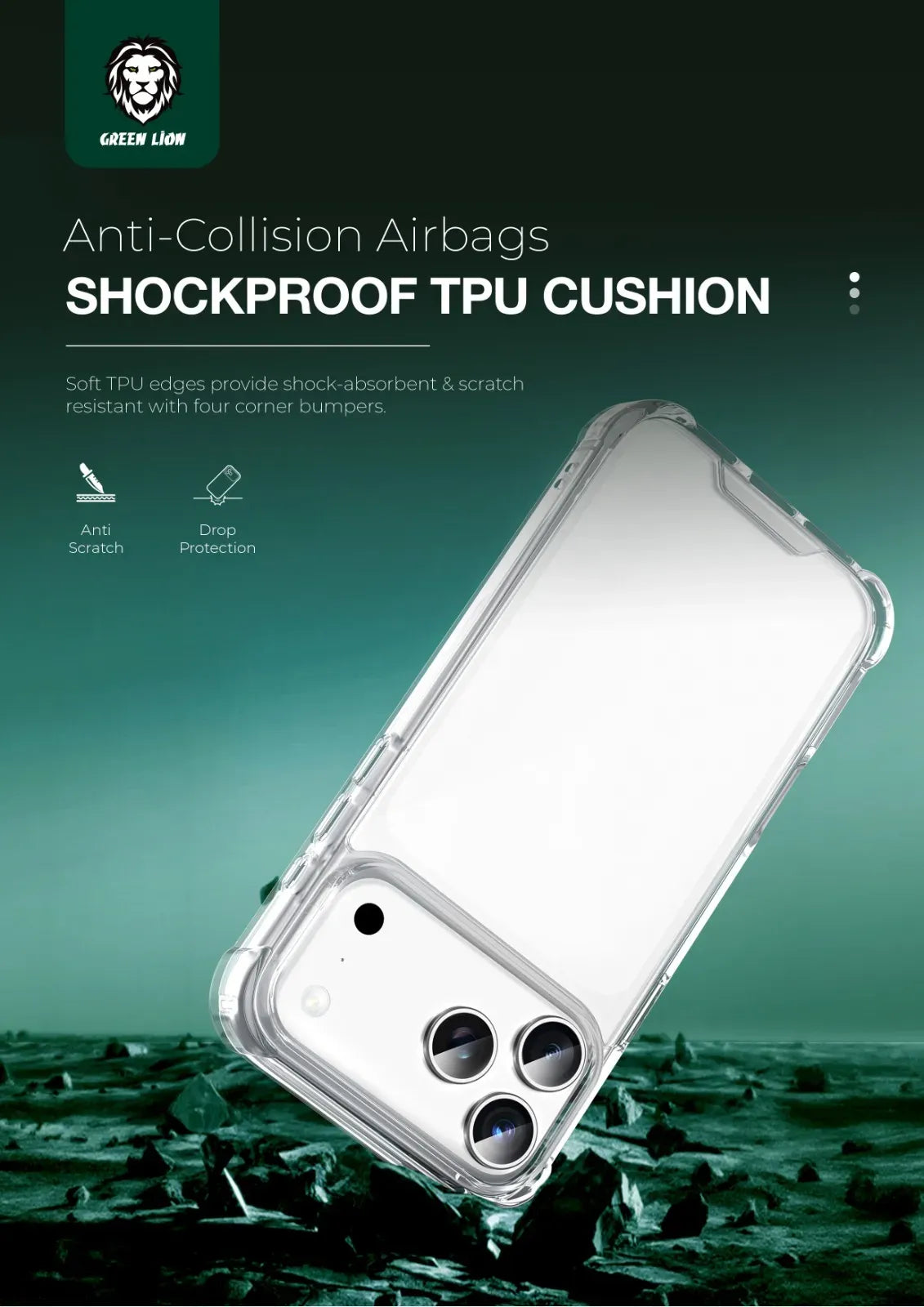 Green Lion Anti-Shock Case - Clear – image 2