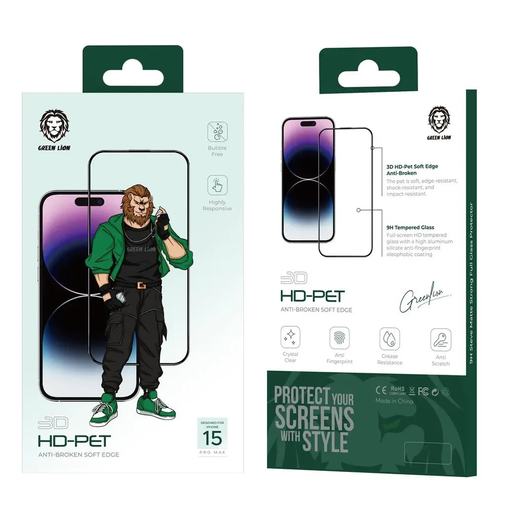 Green Lion 3 DHD-Pet Anti-Broken Soft Edge - Clear – image 2