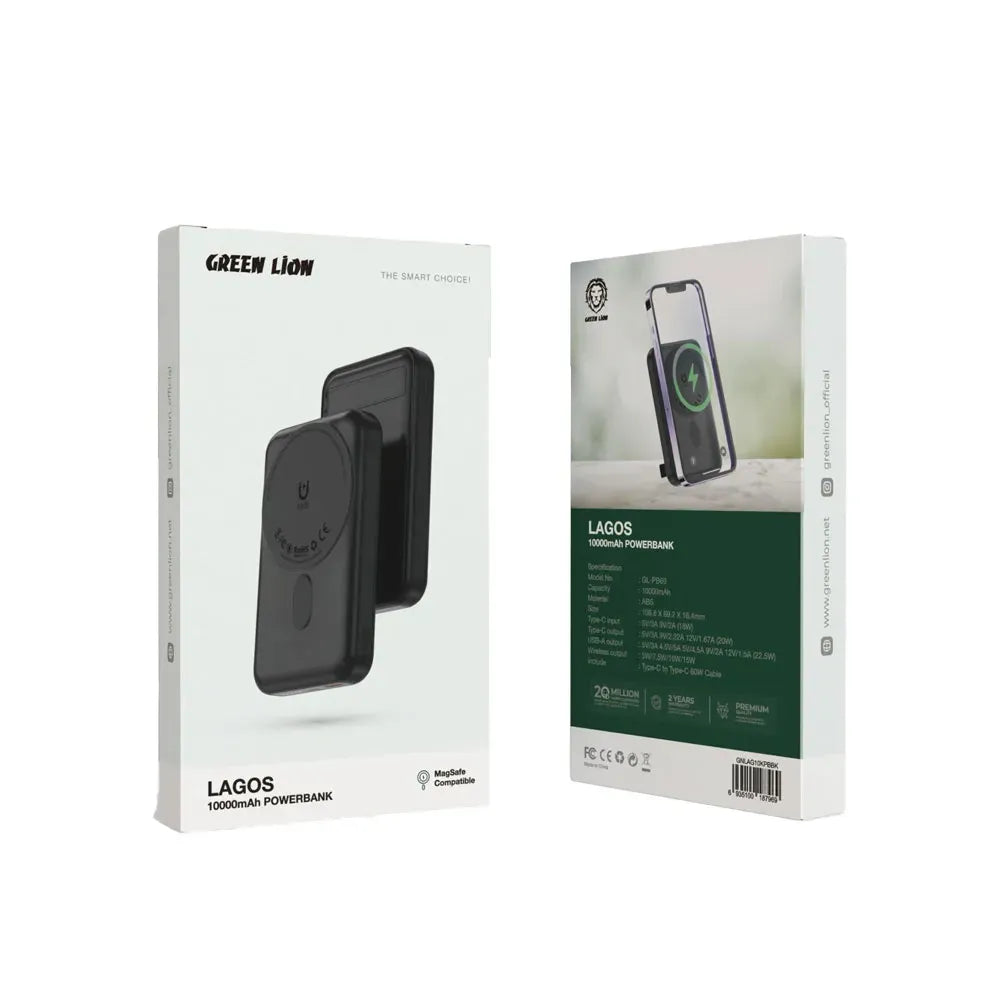 Green Lion Lagos 10000 m Ah Power Bank PD 20 W - Black – image 3