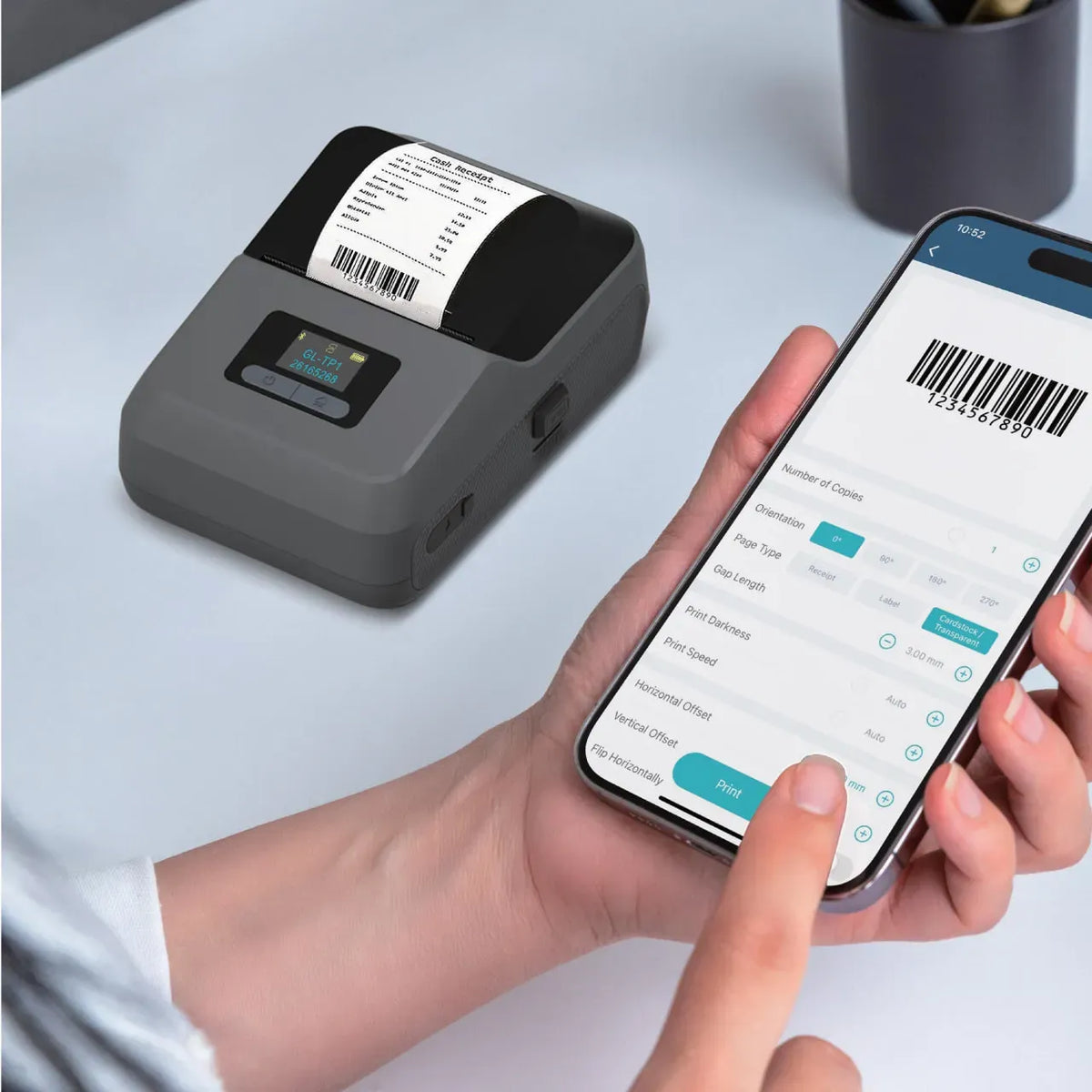 Green Lion Thermal Printer Gray – image 3