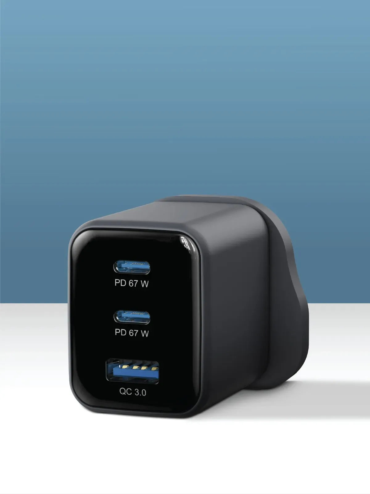 Powerology Volt X 67w Multi Port Gan Wall Charger Black – image 6