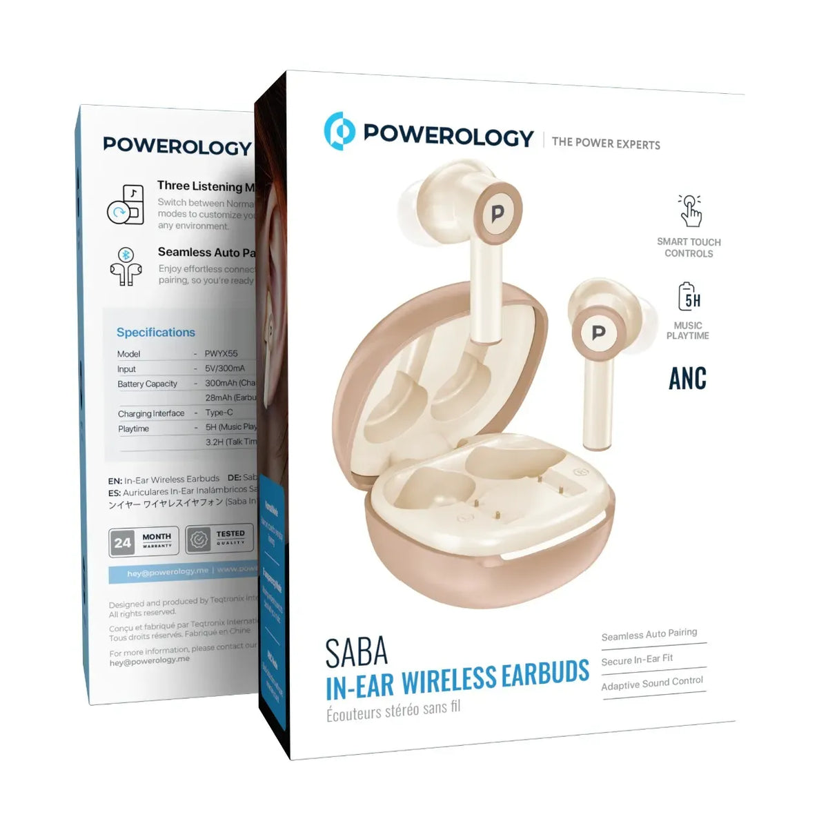 Powerology SABA In-Ear Wireless Earbuds - Titanium – image 3