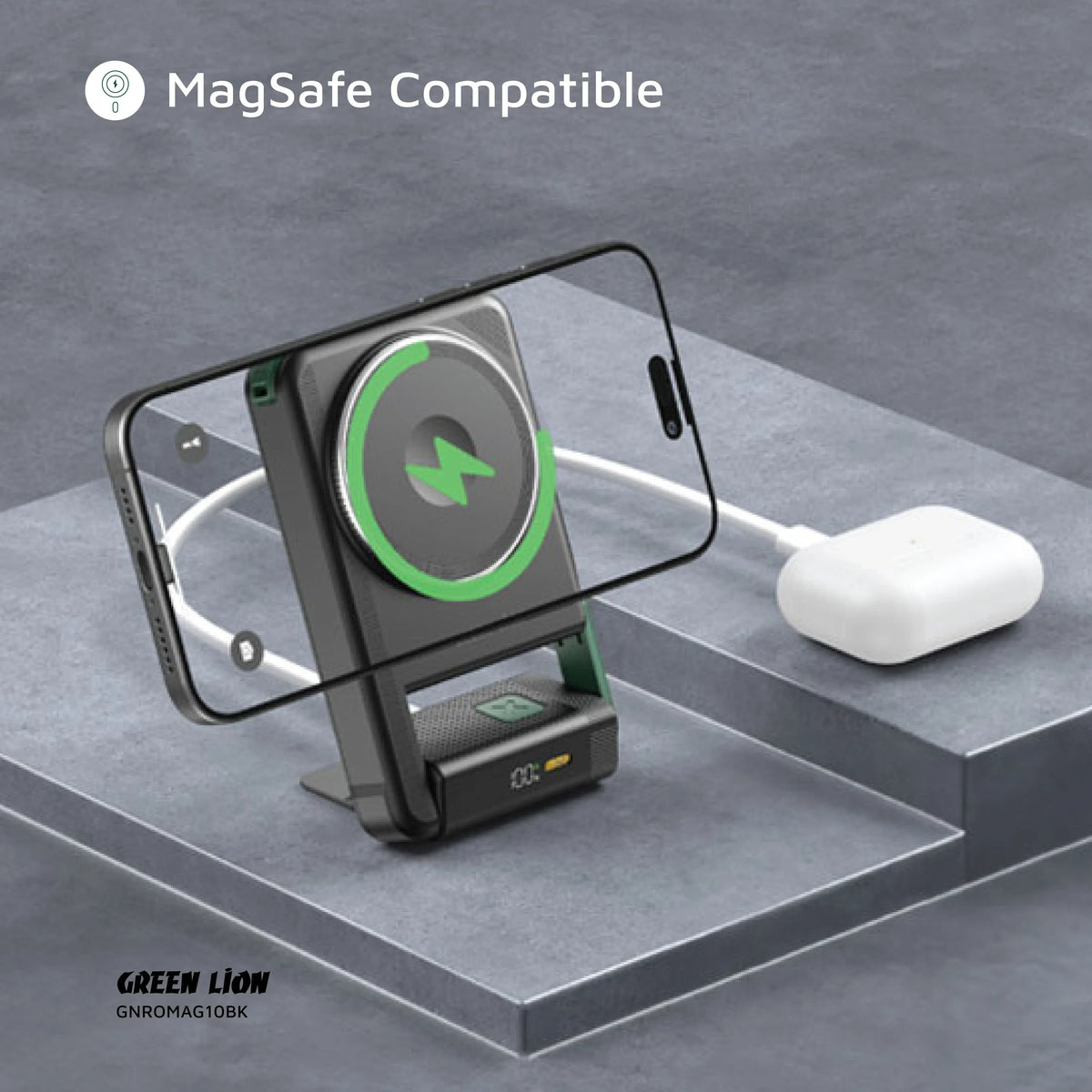 Green Lion Rotex MagSafe 10000mAh Power Bank Black – image 10