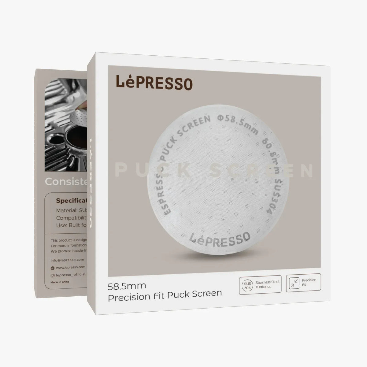 LePresso 58 5mm Precision Fit Puck Screen Silver – image 8