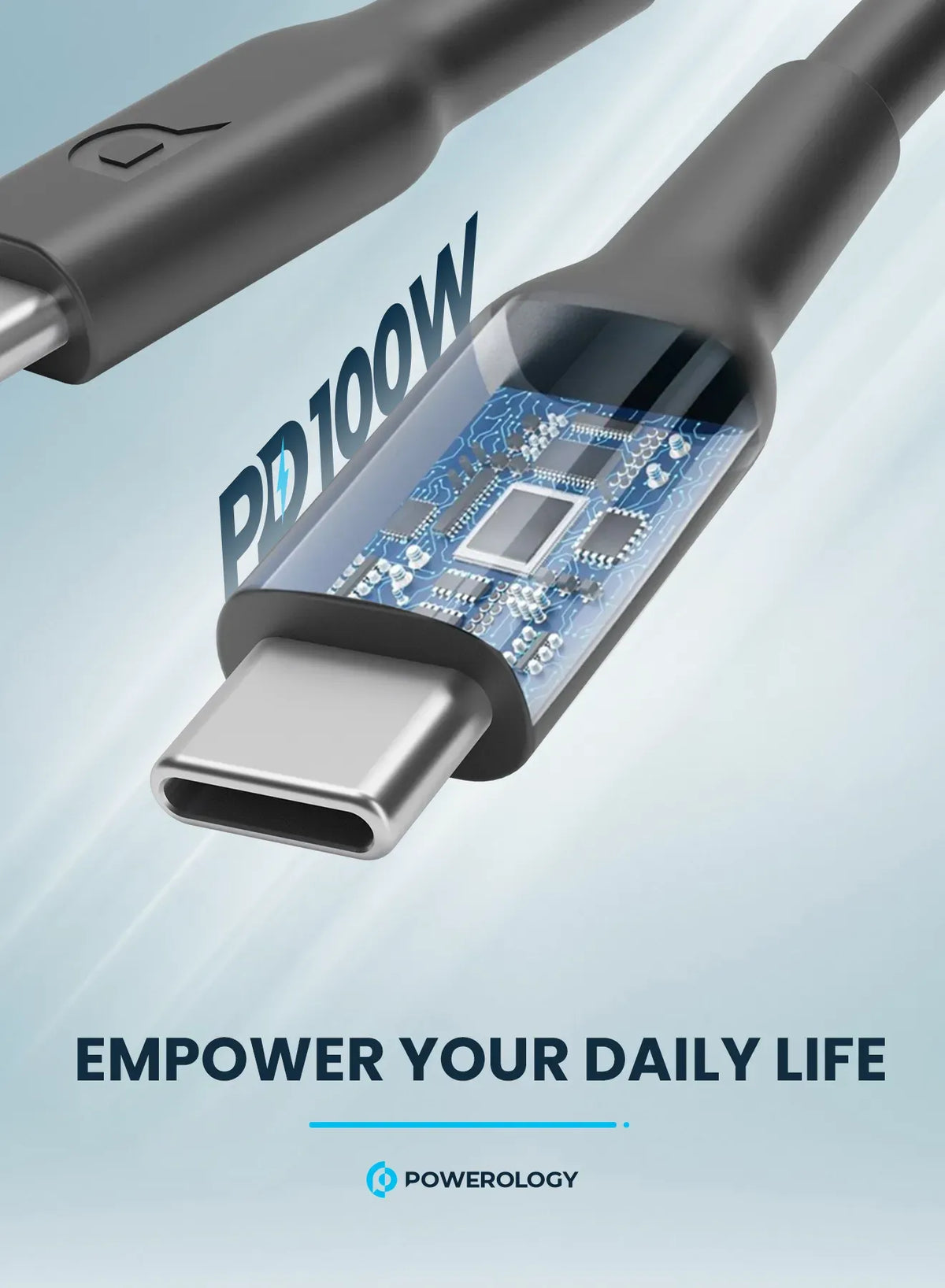 Powerology Braided USB-C to USB-C Cable (2 m/6.6 ft) - Black – image 11