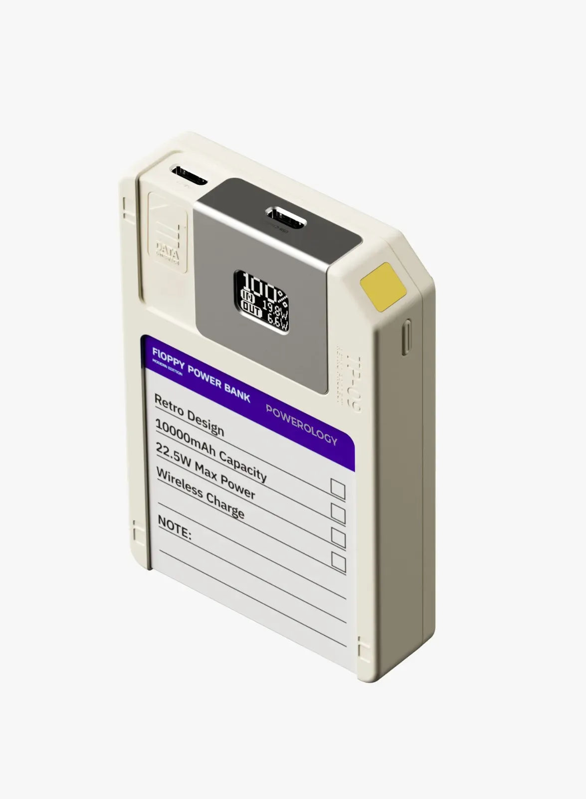 Powerology Floppydisk Retro 10000 m Ah Mag Safe Power Bank Batterie Externe Mag Safe 10000 m Ah - White – image 15