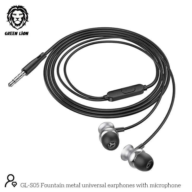 Green Lion Metal Earphone - Black – image 7