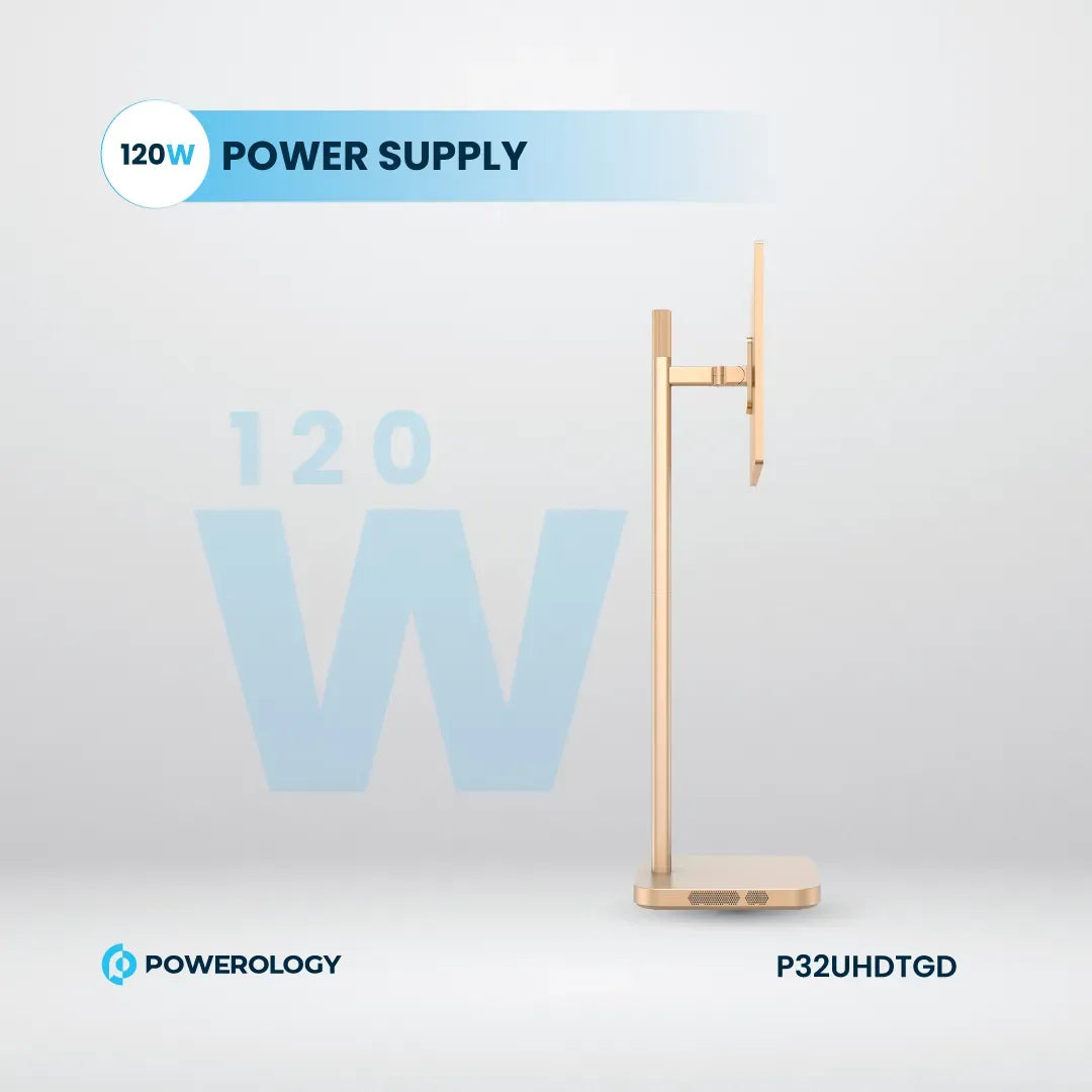 Powerology Android 32” UHD 60 Hz Tabletwith Stand 8+128 GB - Gold – image 8