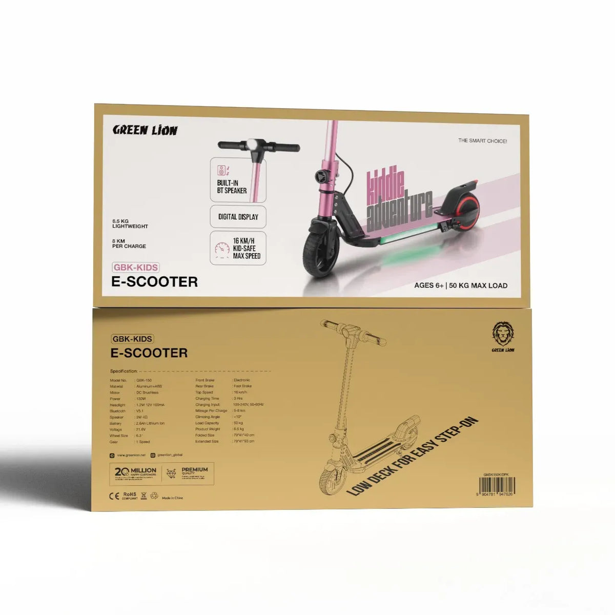 Green Lion GBK-KIDS E-Scooter - Pink