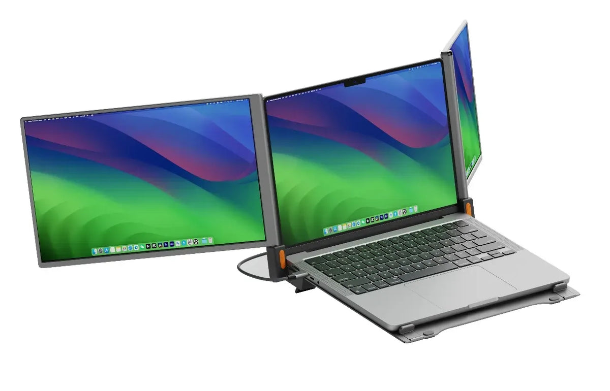Powerology Portable Dual Screen Monitor Gray – image 7