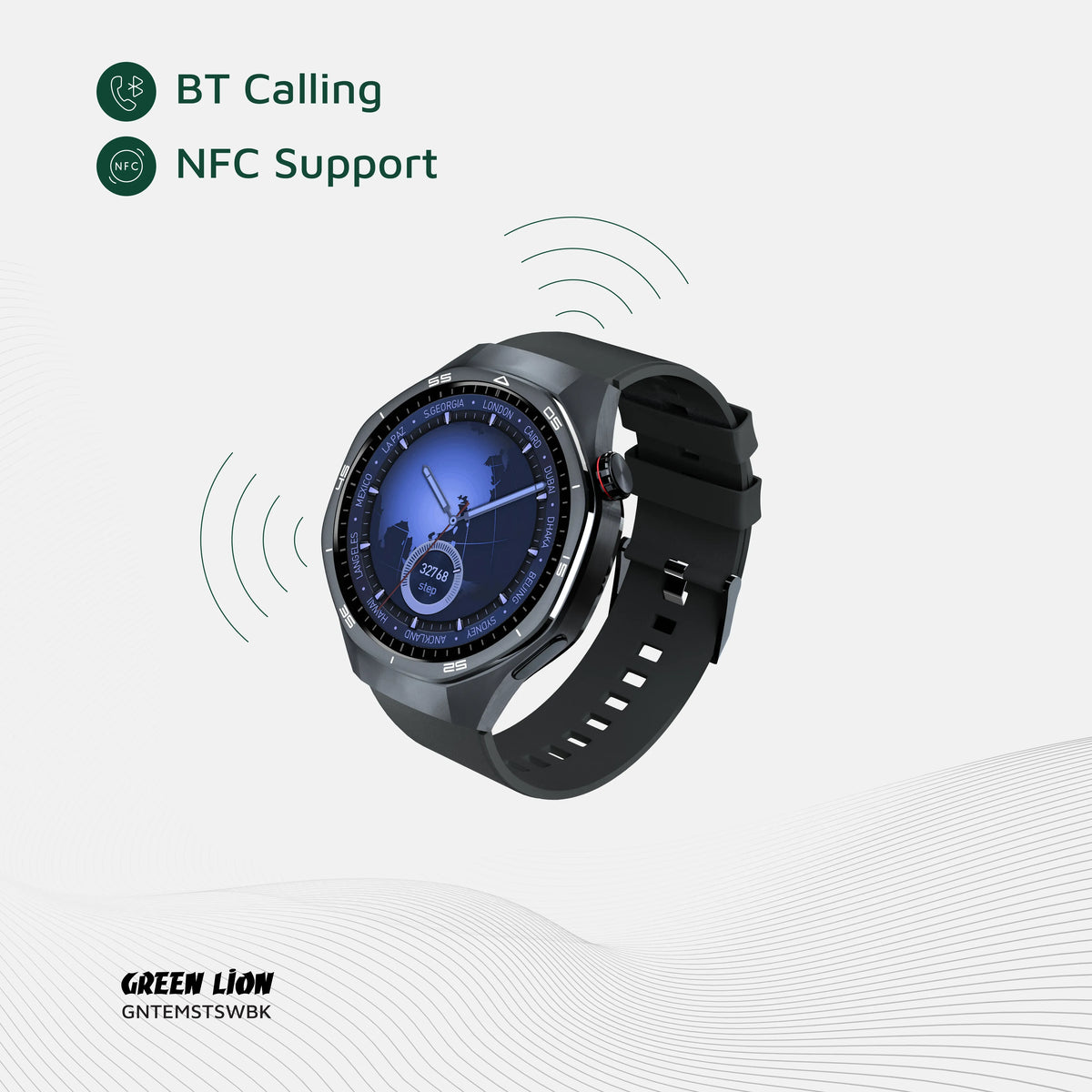 Green Lion Tech Master Smart Watch - Black – image 13
