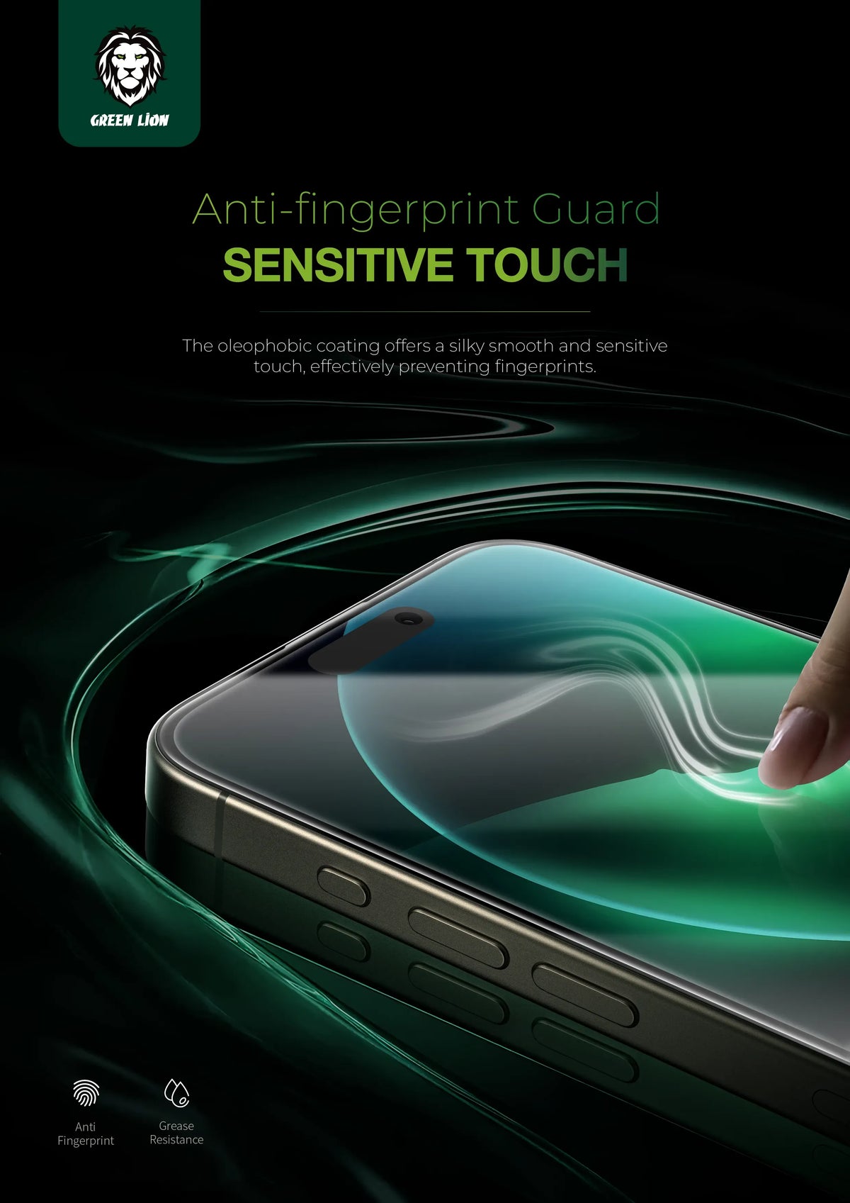 Green Lion 9 HSteve HD Screen Protector - Black Edge/Clear – image 6