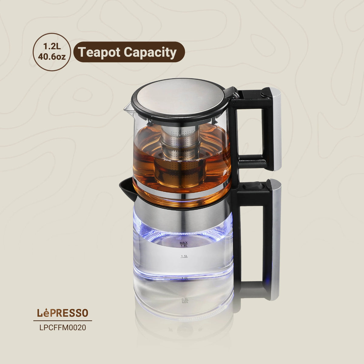 LePresso Turkish Tea Glass Kettle Black – image 6