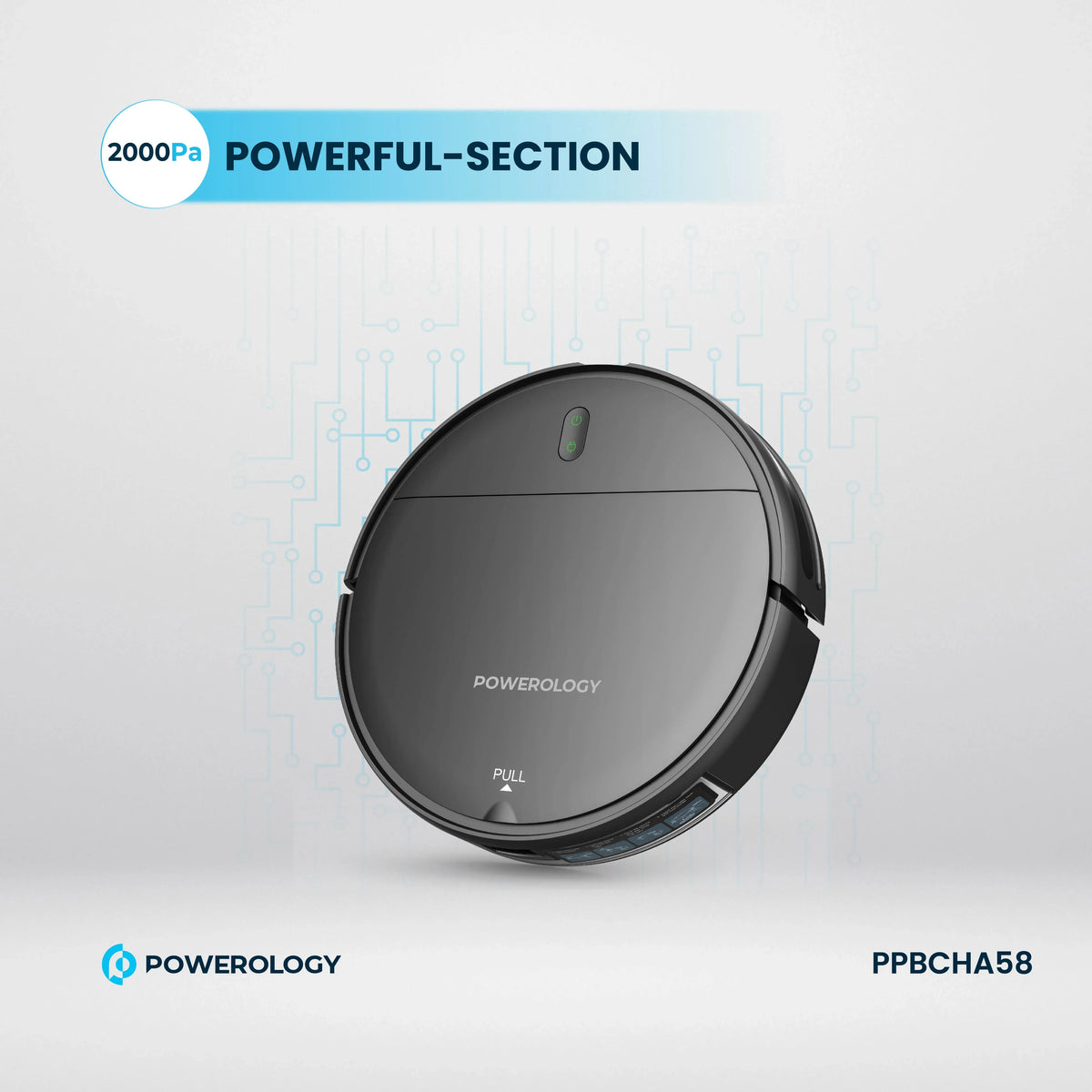 Powerology Smart Robovac Vacuum Mop Black – image 3