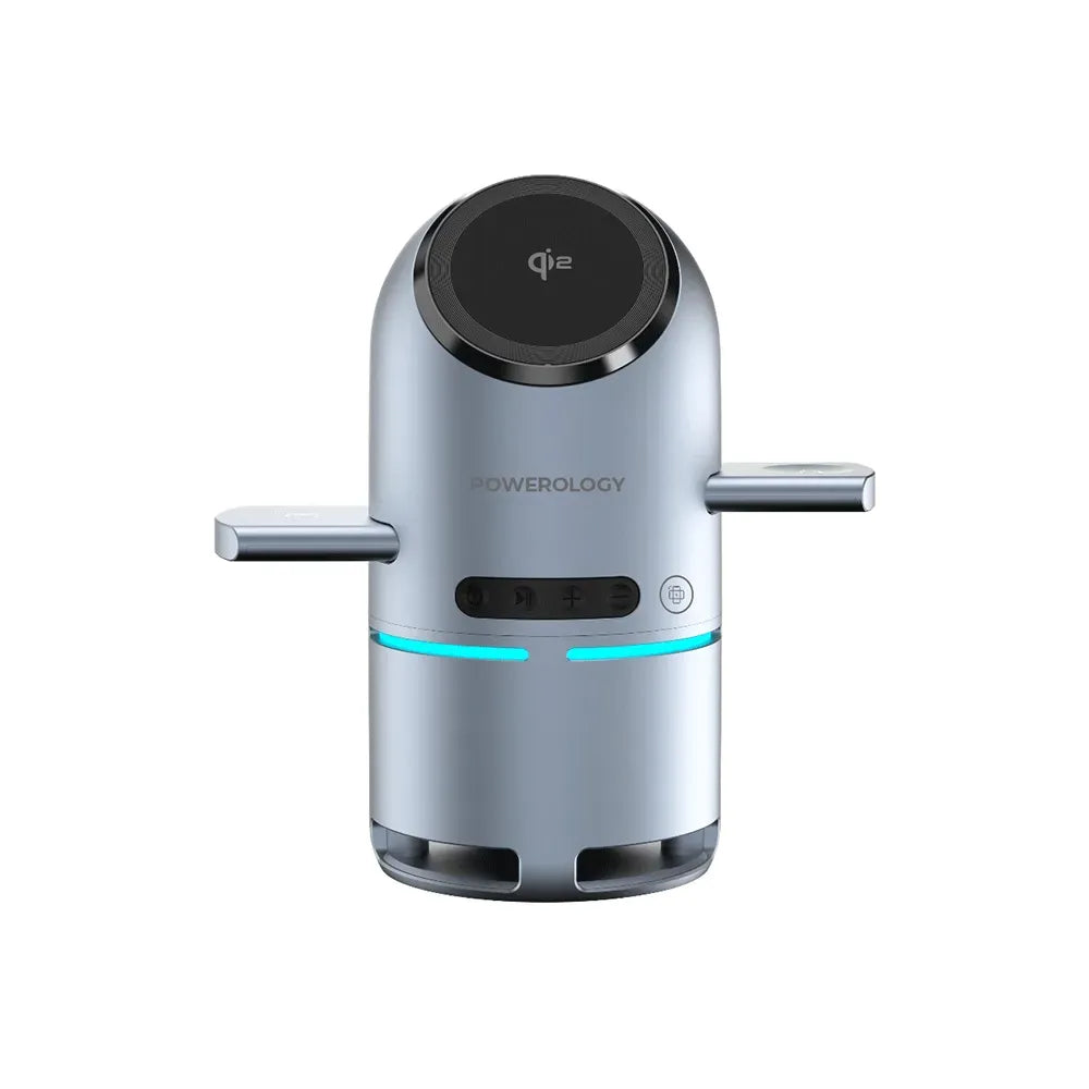 Powerology Qi2 Speaker Charge Station Gray – image 9