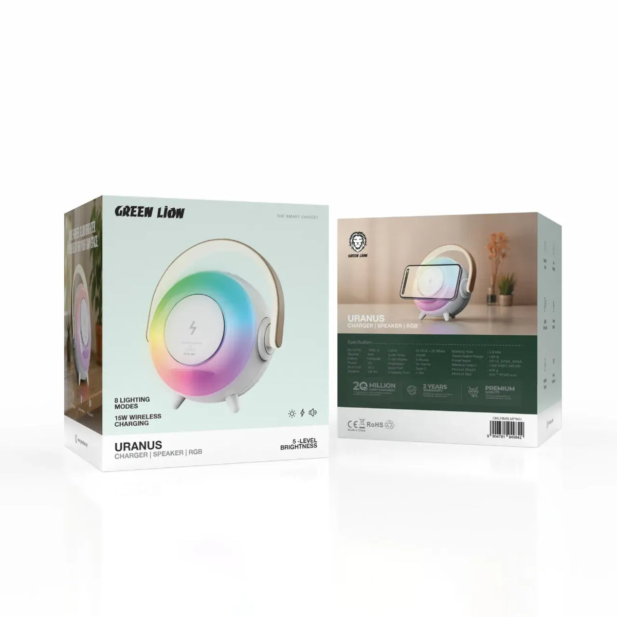 Green Lion Uranus Bluetooth Speaker with Table Lamp White – image 3