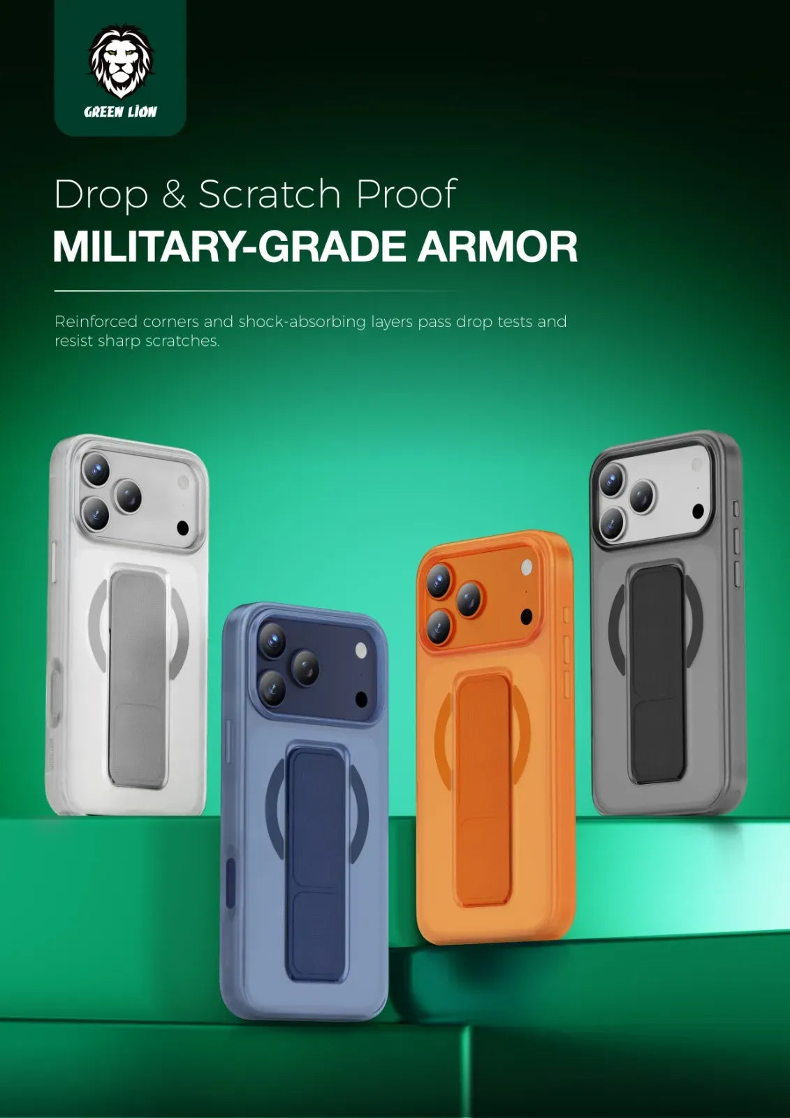 Green Lion GRIP 360 Mag Safe Case - BlueTitanium – image 4