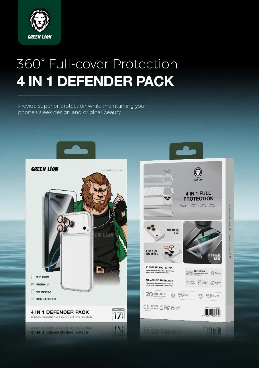 Green Lion 4 In 1 Defender Pack - OrangeTitanium – image 5