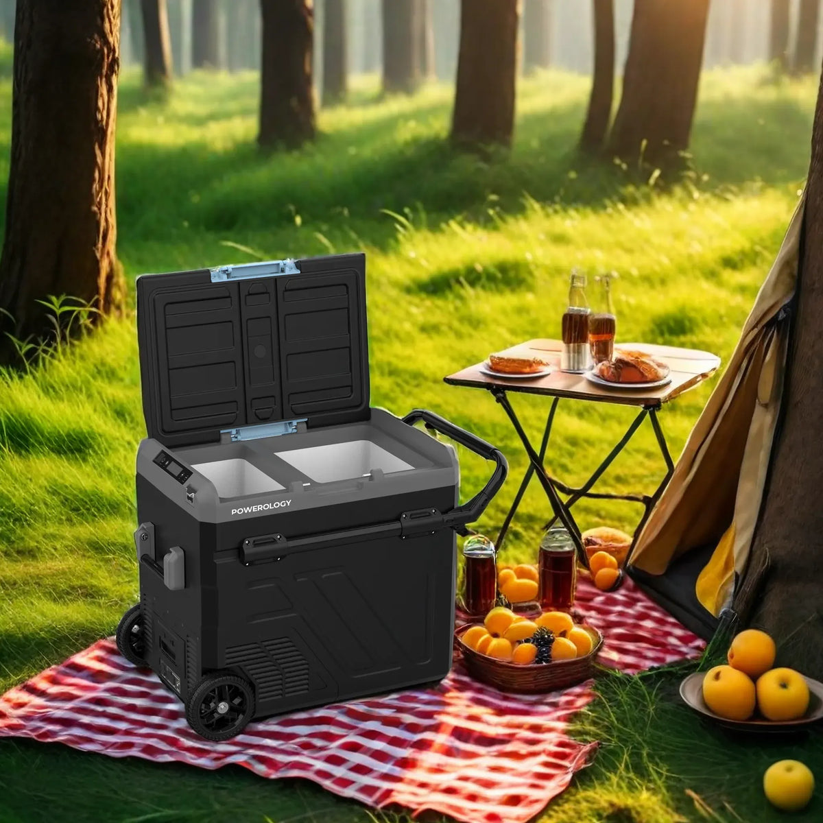 Powerology Dual Compartment Smart Fridge and Freezer 60l Gray – image 7