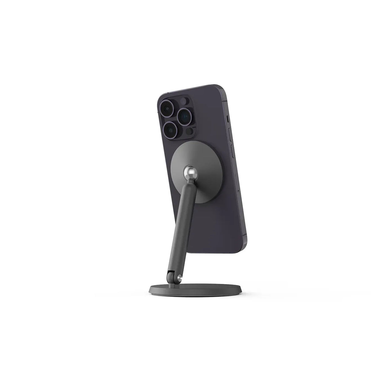 Powerology Rotatable Desktop MagSafe Phone Stand with 17 N5 Magnets Dark Grey – image 3