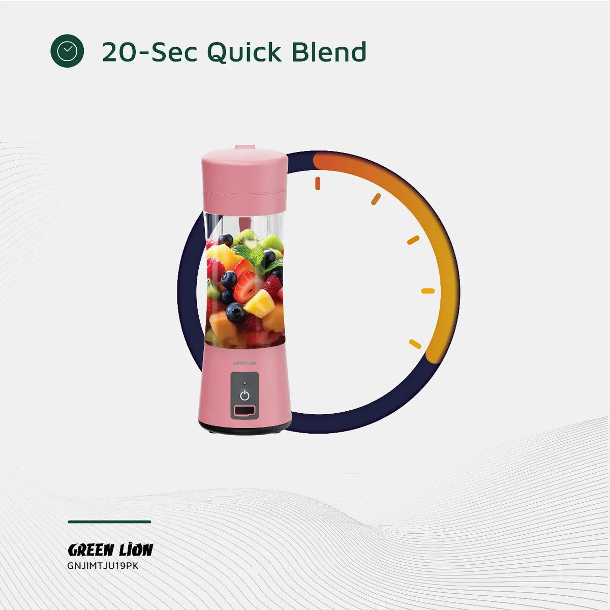 Green Lion Juice Mate Portable Juicer 380 ml - Pink – image 7