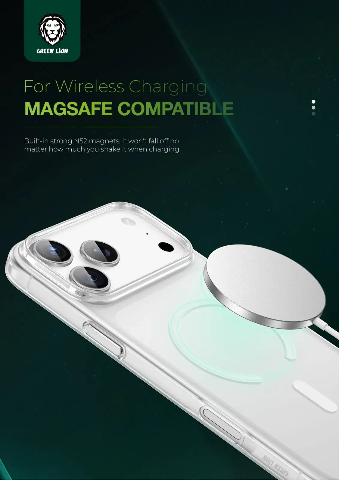 Green Lion Mag Safe Delgado Case - Clear – image 4