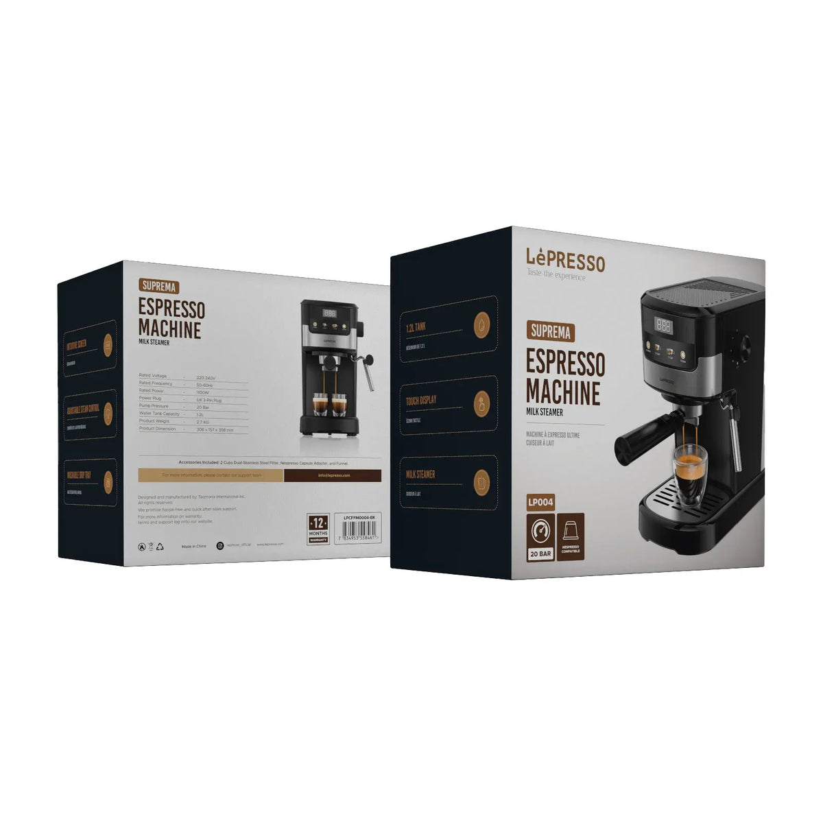LePresso Suprema Espresso Machine Black – image 8