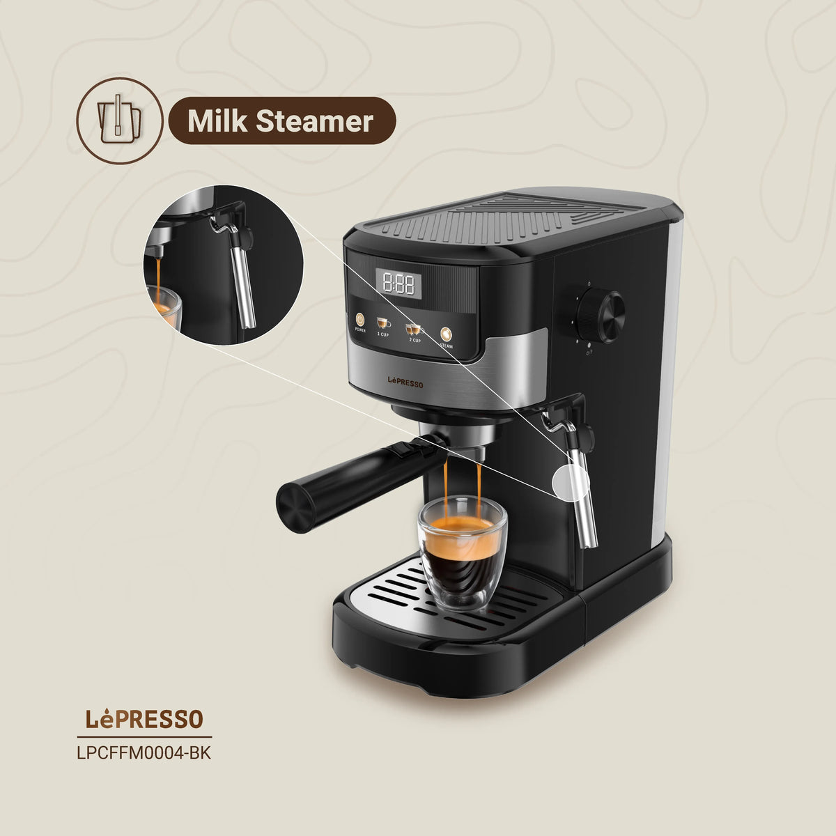 LePresso Suprema Espresso Machine Black – image 3