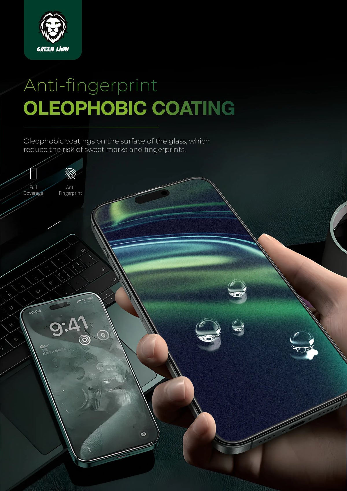 Green Lion 9 HSteve Matte Privacy Anti-Peeping Dull Glass - Black Edge/Privacy – image 12